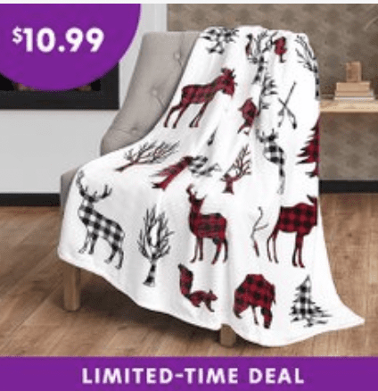 Ribbed Flannel Throws – $10.99