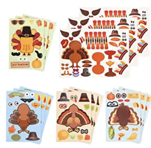 Thanksgiving Make-A-Turkey Stickers Set – Just $4.49 shipped