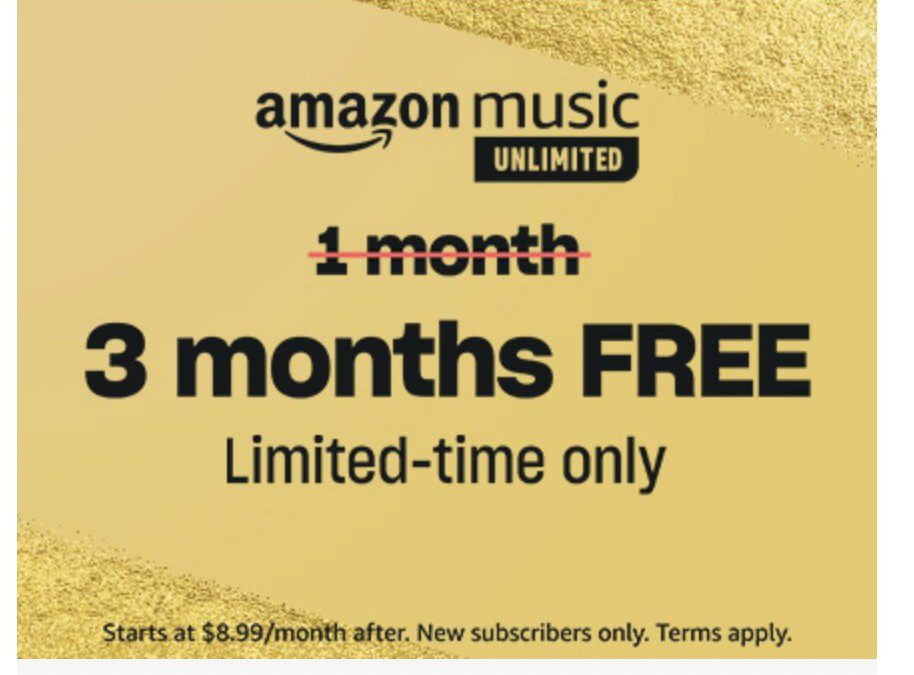 FREE 3 Months of Amazon Music