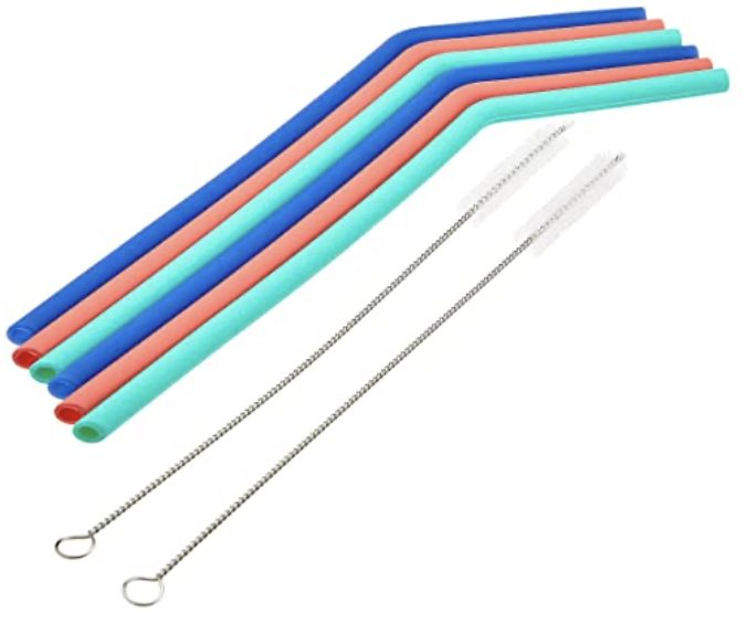 Set of 6 Silicone Straws – $3.71 shipped