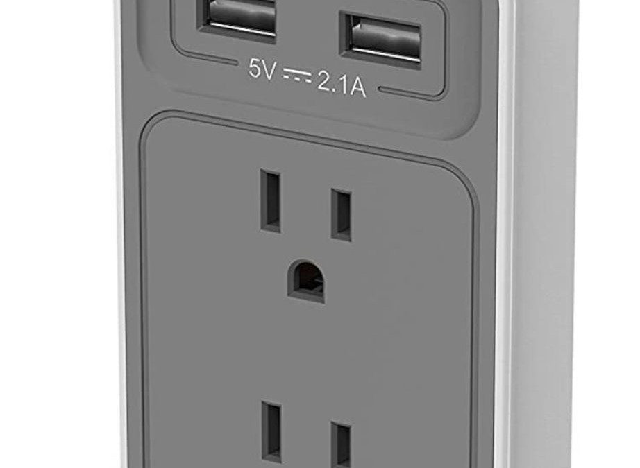 Wall Outlet with USB Plugs – $7.59 shipped