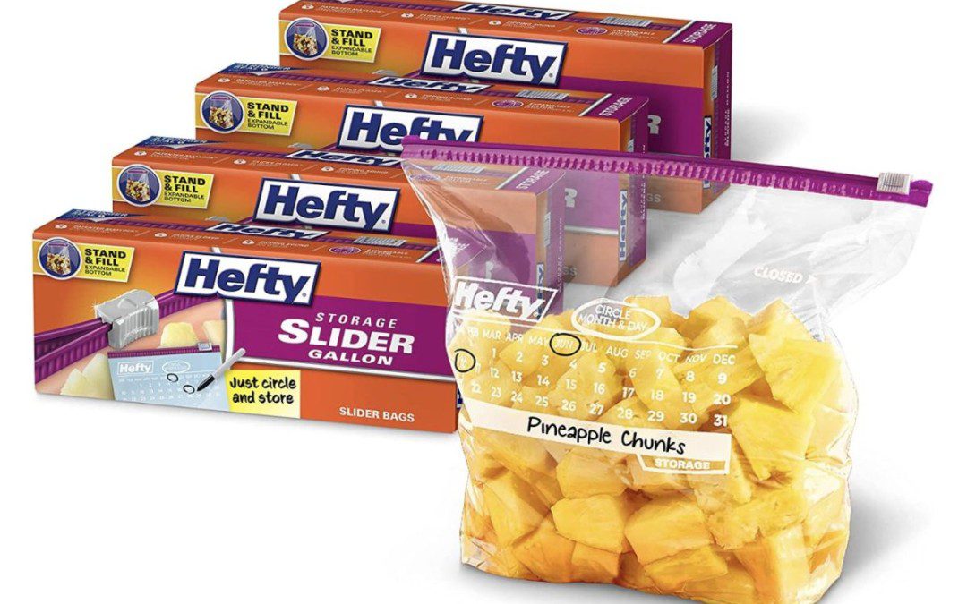4 packs of Hefty Slider Gallon Storage Bags for as low as $13 shipped!!