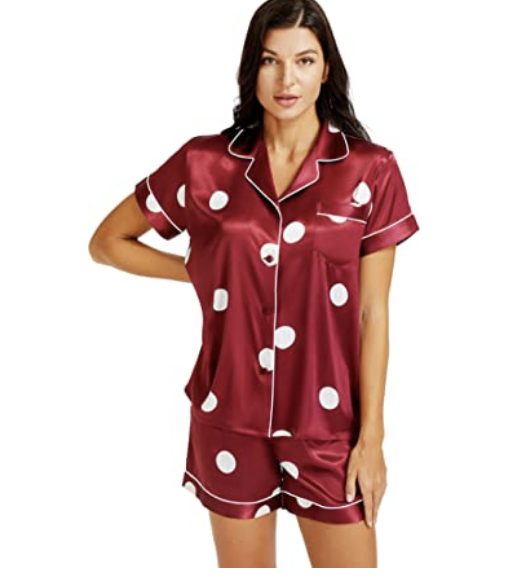 Women’s Silk Pajama Sets – $13.99 shipped!!