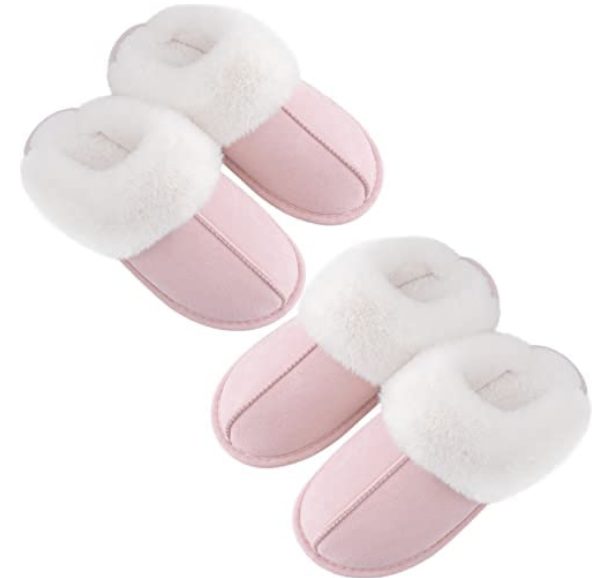 2 Pack of Fuzzy Slippers – Just $16.49 shipped {$8.24 each!}
