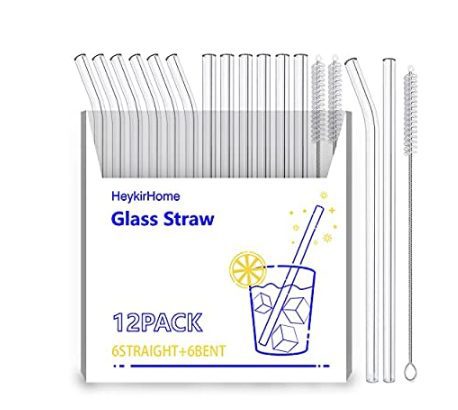 12 pack Reusable Glass Straws – $5.99 shipped!