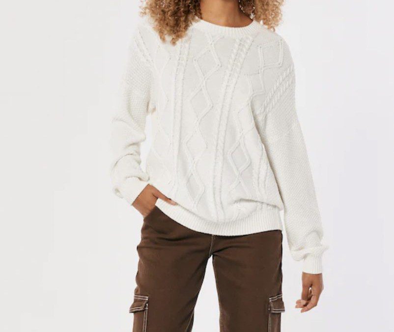 Hollister Sale – Oversized Cable-Knit Sweater – $20 (Reg. $44.95)