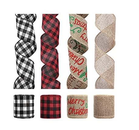 4 Rolls Christmas Wired Ribbons – $5.20 shipped!
