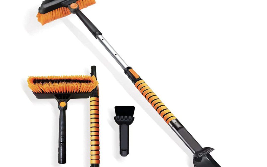 42” Extended Car Snow Brush with Squeegee and Ice Scrapper – $17.49 shipped!