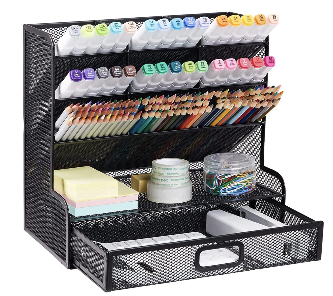 Mesh Desk Organizer with Pen and Marker Caddy - $19.98 - Koupon Karen