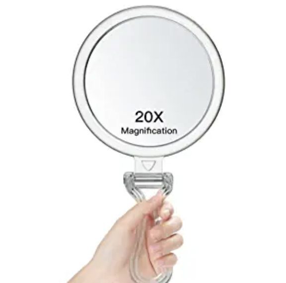 Handheld Mirror with 20X Magnification – $6.89 shipped!