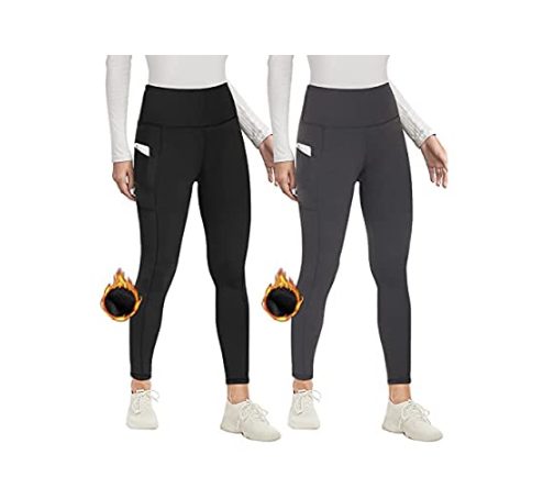 High Waisted Fleece Lined Leggings – 2 Pack – $15.99 shipped!
