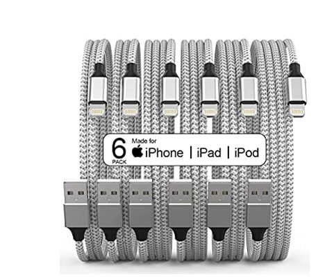 6 pack iPhone Charging Cables – $7.99