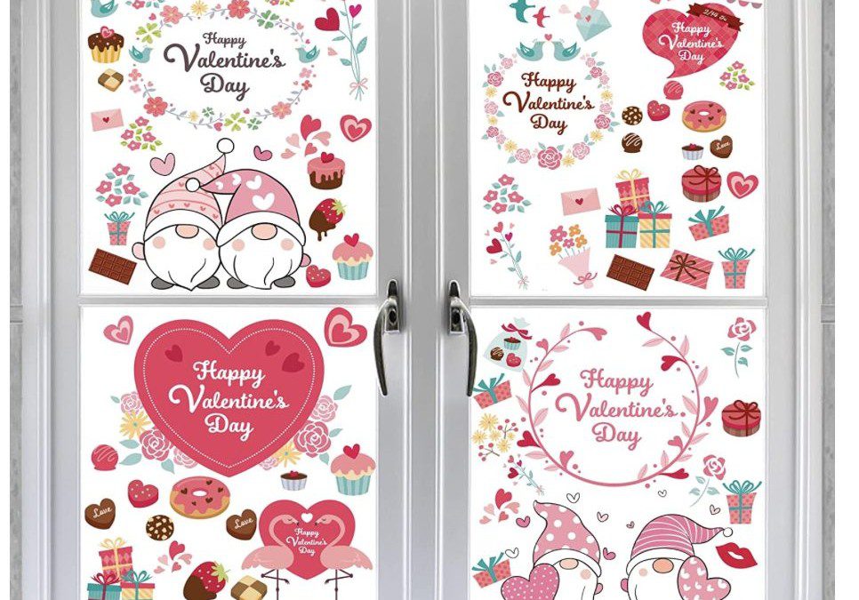 Valentine’s Day Window Clings {12 Sheets – 176 Clings} – $4.99 shipped!