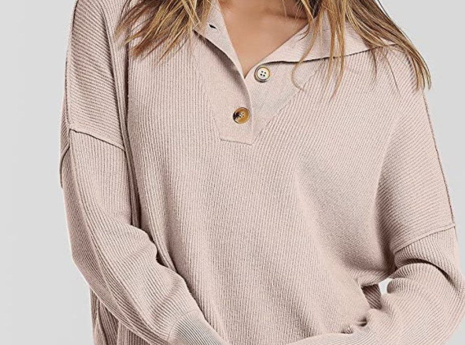 50% off Oversized Knit Pullover Sweatshirt – As low as $12 shipped {8 Different Colors!}