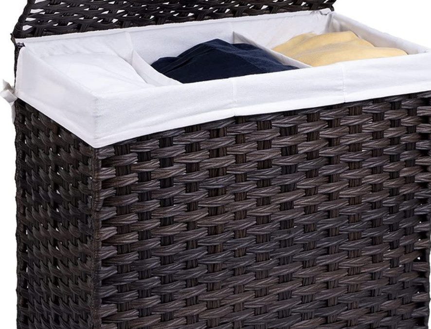 50% off Divided Laundry Basket – It has 3 Sections and a Cover!