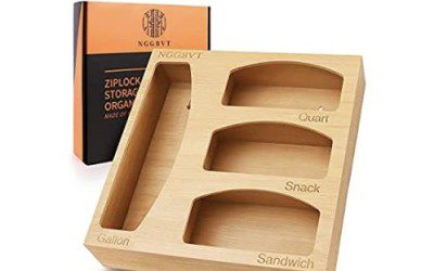 Bamboo Ziplock Bag Storage Organizer – $17.99 shipped