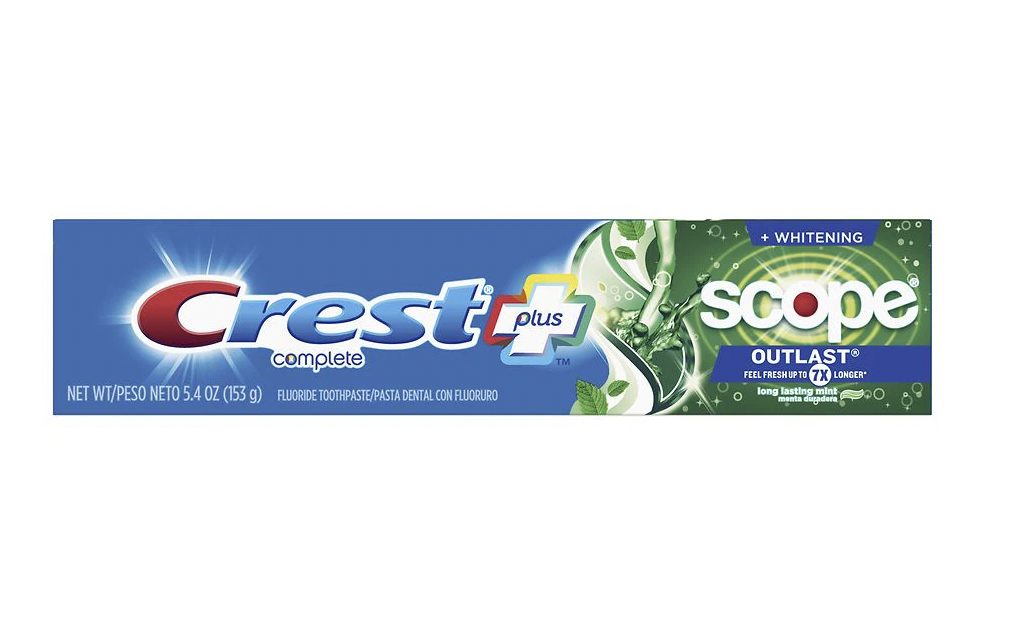 3 FREE  Crest + Scope Outlast Complete Whitening Toothpaste at Walgreen’s!
