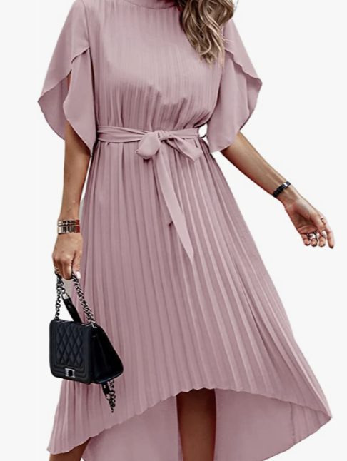 Midi Dress with Flutter Short Sleeves – $19.99 shipped!