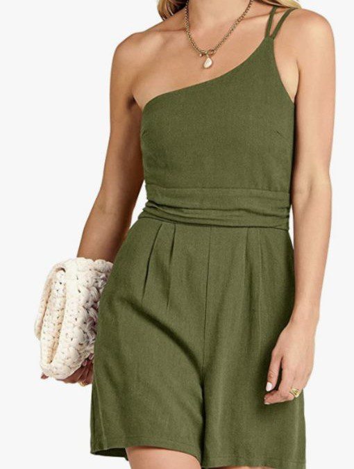 One Shoulder Shorts Jumpsuit – $17.49 shipped!