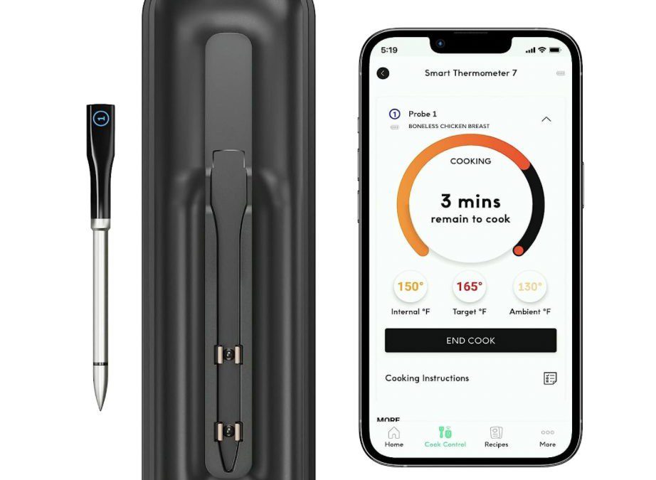 46% off Wireless Smart Bluetooth Meat Thermometer – $69.99 (Reg $129.99)