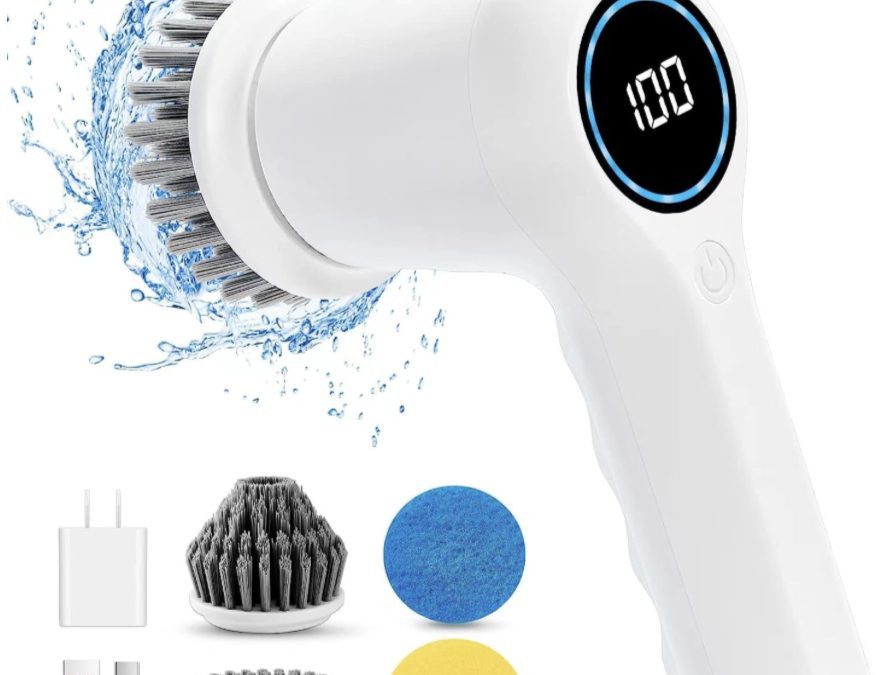 Electric Spin Scrubber with 4 Brush Heads – Just $17.99 shipped!