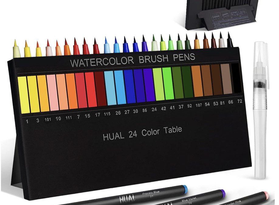 Watercolor Brush Pens – Set of 24 – $10.19 shipped!