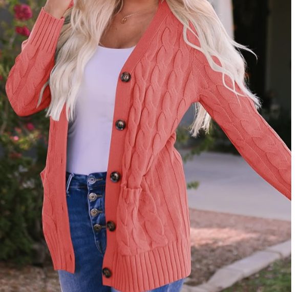 Casual Long Sleeve Knit Cardigans – Just $15.04 shipped {Lots of Colors and sizes S-XXL}