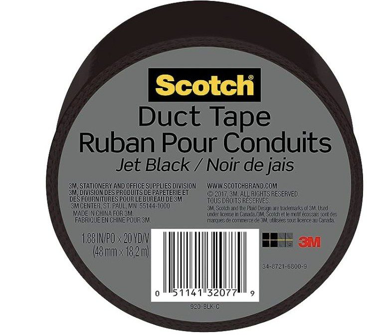 Scotch Black Duct Tape – 20 yards  – $1.96 each shipped!