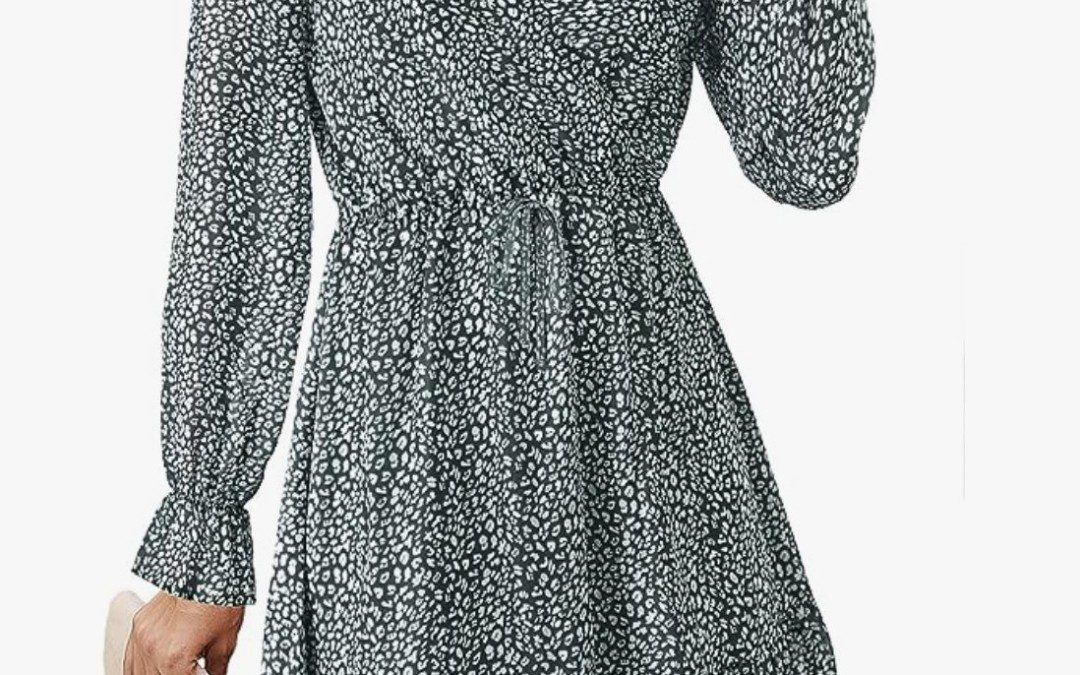 40% off Casual V Neck Ruffle Dress – $23.99 shipped! (Reg. $40) {Perfect for a Fall Wedding!}