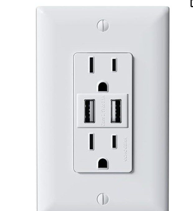 20% off USB Outlet – Power Outlet with 2 USB ports – Just $18.39 shipped!