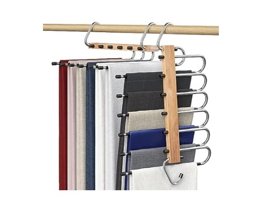 Space Saving Bamboo Multi Pants Hangers – 2 Pack – $13.99 shipped!