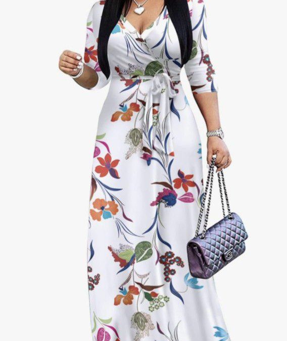 40% off Plus Size Maxi Dress with Belt – Sizes X-Small – 3XL – Just $22 shipped!