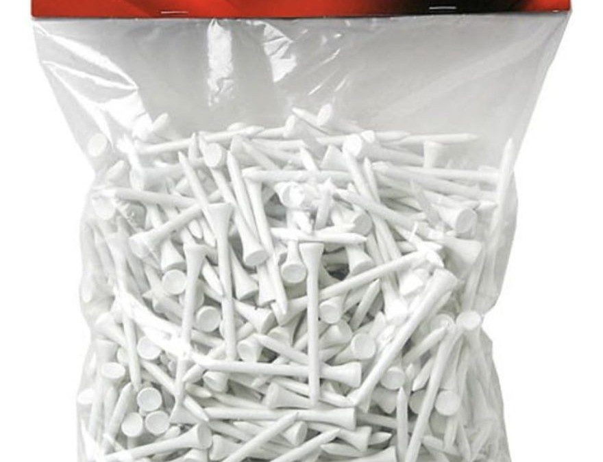 37% off White Wood Golf Tees – 500 pack for $15.60