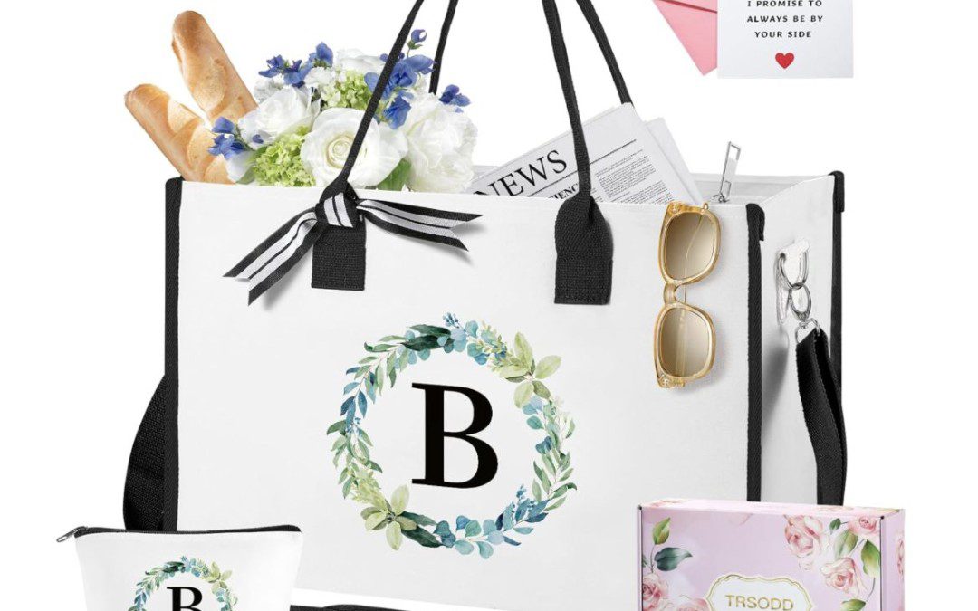 HOT Deal- Canvas Initial Tote Bag + Makeup Bag Just $13.49 Shipped!