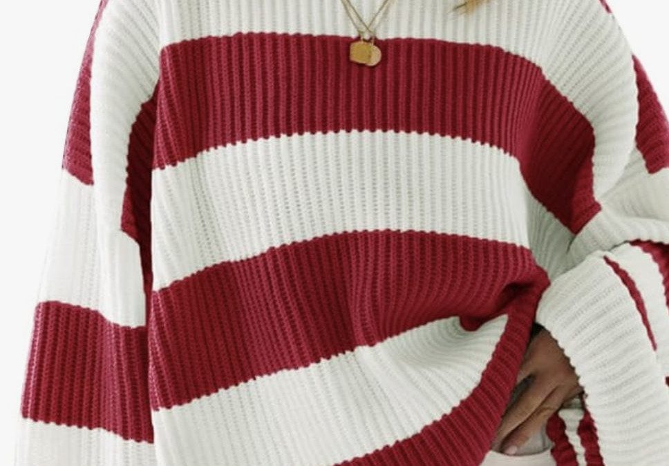 50% off Fall Oversized Color Block Sweater – Just $21 (Reg. $44)