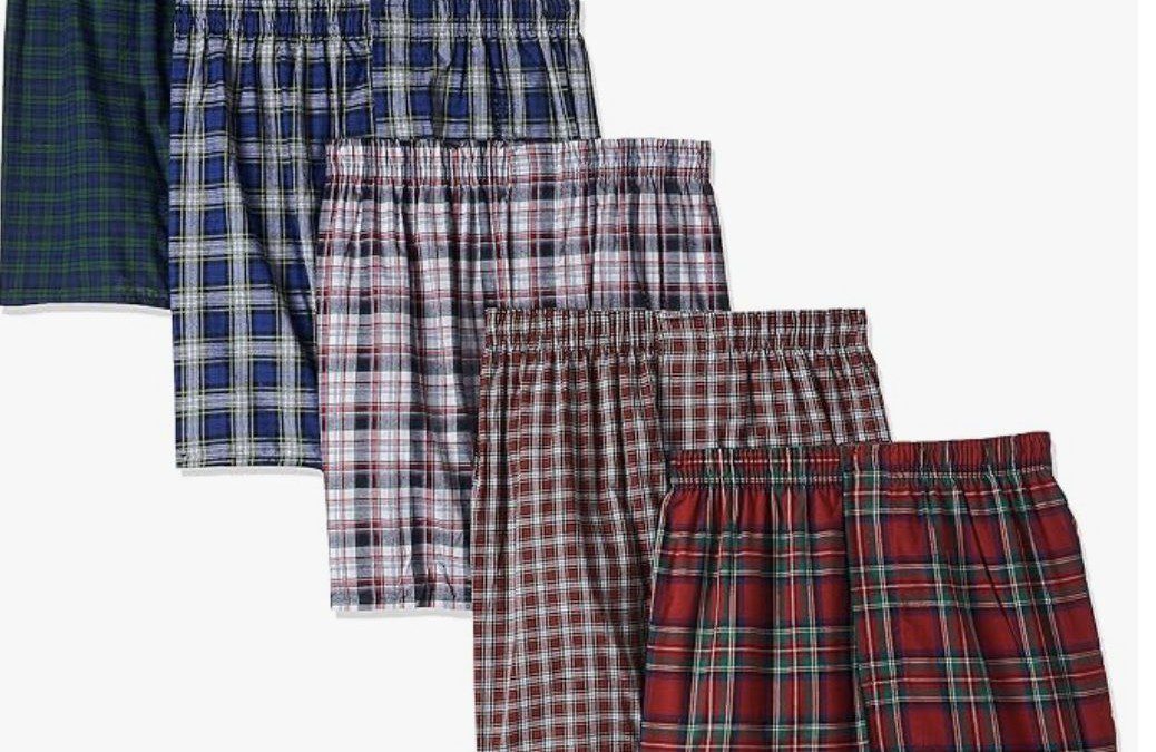 52% off Hanes Ultimate Men’s Big Tartan Boxers, 5-Pack – Just $20 shipped!