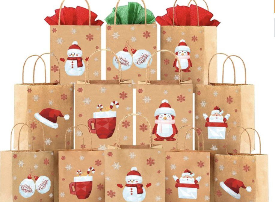12 Pack Christmas Gift Bags – 6 Designs – Just $9.59 shipped {Just $0.79 per bag!}