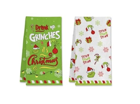 Grinch Kitchen Towels Set of 2 – $10.79 shipped!