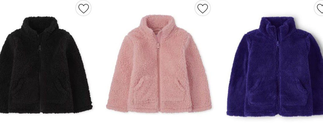 Children’s Place Sale – Kids Sherpa Zip Up Jackets – Just $12.99 each + 60% off Site Wide