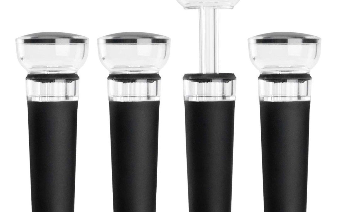 Set of 4 Wine Bottle Vacuum Sealed Stoppers – $8.49 shipped!