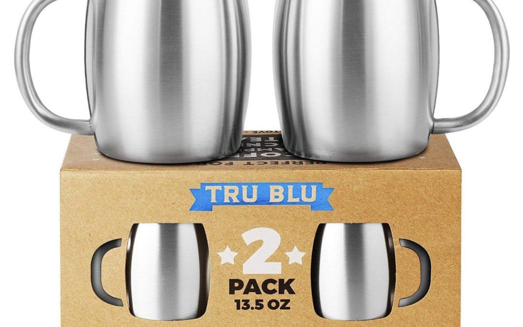 Stainless Steel Double Wall Insulated Coffee Mugs – Set of 2 – Just $11.99 shipped!