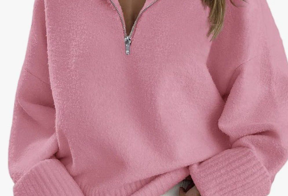 Warm Pull Over 1/4 Zip Neck Sweater – $21.99 (Reg. $33)