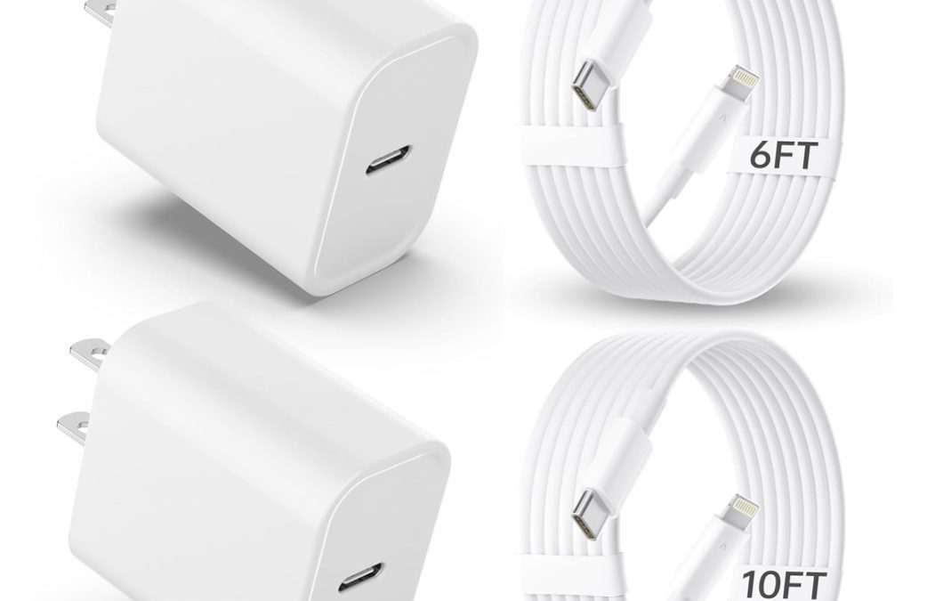 80% off 2 Pack iPhone Fast Chargers – 10 ft each – Just $6.99 shipped!