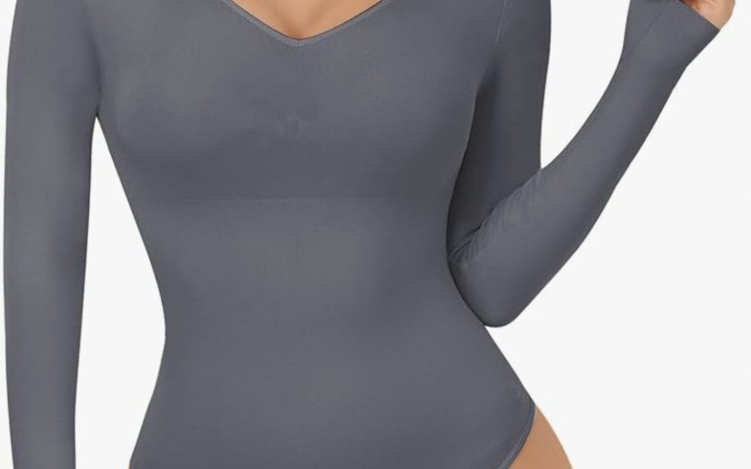 Women’s Bodysuit V-Neck or Mock Turtleneck – Just $14.99 shipped
