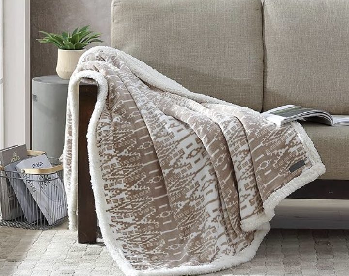 48% off Eddie Bauer Reversible Sherpa Fleece Throw Blanket – Just $15.64 shipped!