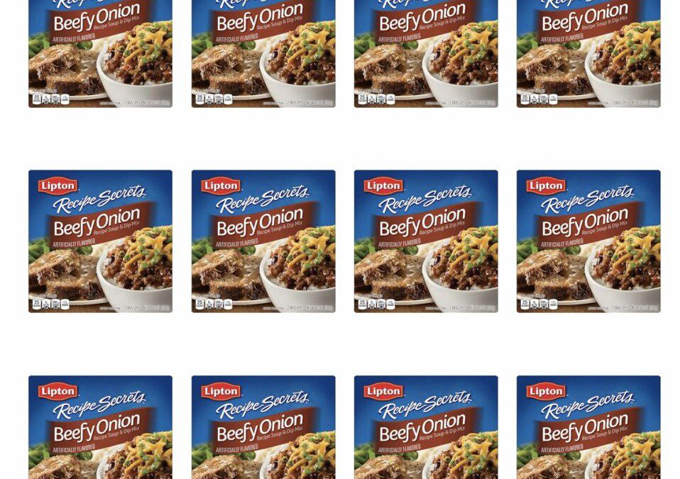 Lipton Beefy Onion Soup Mix – 12 Boxes – Just $10.02 ($.83 per Box!!!)