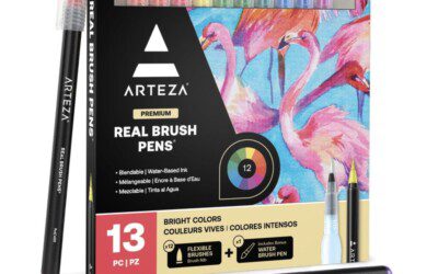 Arteza Real Brush Pens – Set of 12 + 1 Water Brush just $6.28 | Great Teen Gift