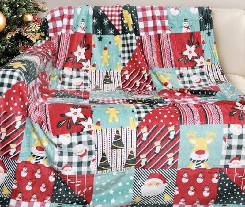 Cozy Christmas Quilt Throw – 50” x 60” – just $5.99 (Reg $15)