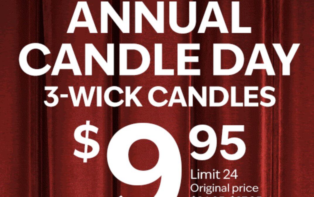 The BEST Bath & Body Works SALE of the YEAR!!!  All 3-Wick Candles just $9.95 each!