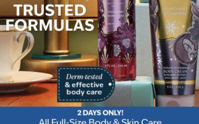 Bath & Body Works – Buy 3 Full Size Body Care Items and Get 3 FREE!